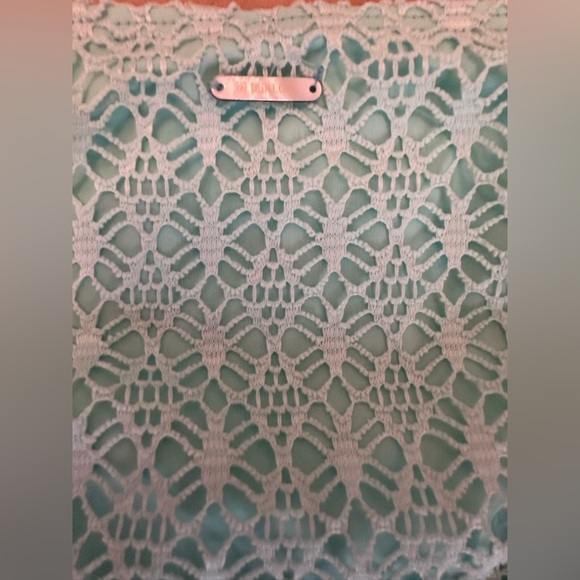 Berlook Mesh Tropical Teal String Bikini bottom, size large - Picture 6 of 6